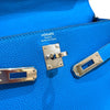 エルメス HERMES ケリー25 C刻 ブルーザンジバル シルバー金具 トゴ レディース ショルダーバッグ