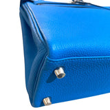 エルメス HERMES ケリー25 C刻 ブルーザンジバル シルバー金具 トゴ レディース ショルダーバッグ