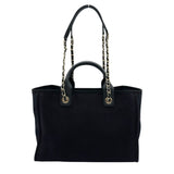シャネル CHANEL ドーヴィル スモールショッピングバック AS3257 ブラック シルバー金具 コットンファイバー レディース トートバッグ