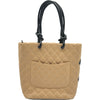 シャネル CHANEL カンボンライントート スモール A25166 ベージュ/ブラック ラムスキン レディース ハンドバッグ