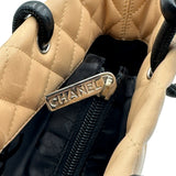 シャネル CHANEL カンボンライントート スモール A25166 ベージュ/ブラック ラムスキン レディース ハンドバッグ
