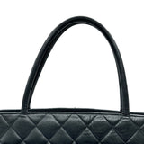 シャネル CHANEL 復刻トート A01804 6番台 ブラック シルバー金具 キャビアスキン レディース ハンドバッグ