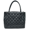 シャネル CHANEL 復刻トート A01804 6番台 ブラック シルバー金具 キャビアスキン レディース ハンドバッグ
