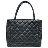 シャネル CHANEL 復刻トート A01804 6番台 ブラック シルバー金具 キャビアスキン レディース ハンドバッグ