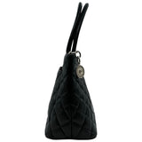 シャネル CHANEL 復刻トート A01804 6番台 ブラック シルバー金具 キャビアスキン レディース ハンドバッグ