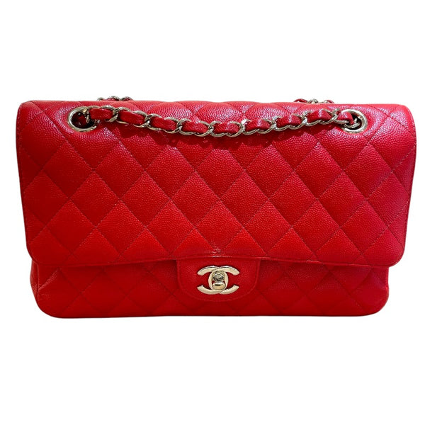 n*i様 CHANEL 赤 レザー ケース　マトラッセ シャネル CHANEL マトラッセ25 A01112 26番台 レッド ゴールド金具