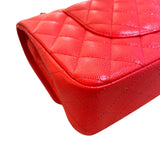 シャネル CHANEL マトラッセ25 A01112 26番台 レッド ゴールド金具 キャビアスキン レディース ショルダーバッグ