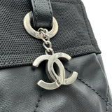 シャネル CHANEL パリビアリッツトートPM A34208 16番台 ブラック シルバー金具 コーティングキャンバス レディース トートバッグ