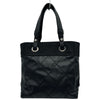 シャネル CHANEL パリビアリッツトートPM A34208 16番台 ブラック シルバー金具 コーティングキャンバス レディース トートバッグ