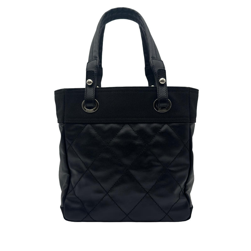 ☆ドリーム荒牧店☆CHANEL シャネル コーティングキャンバス パリビアリッツPM ブラック シャネル パリビアリッツPM ブラック PVCコーティングキャンバス