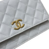 シャネル CHANEL マトラッセチェーンウォレット ホワイト キャビアスキン ゴールド金具 レディース ショルダーバッグ