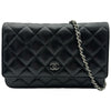 シャネル CHANEL マトラッセ チェーンウォレット AP0250 ブラック シルバー金具 キャビアスキン レディース ショルダーバッグ