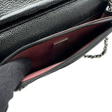 シャネル CHANEL マトラッセ チェーンウォレット AP0250 ブラック シルバー金具 キャビアスキン レディース ショルダーバッグ