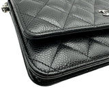 シャネル CHANEL マトラッセ チェーンウォレット AP0250 ブラック シルバー金具 キャビアスキン レディース ショルダーバッグ