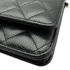 シャネル CHANEL マトラッセ チェーンウォレット AP0250 ブラック シルバー金具 キャビアスキン レディース ショルダーバッグ