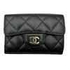 シャネル CHANEL スモールフラップウォレット AP0230 32番台 ブラック/GD金具 キャビアスキン レディース 三つ折り財布