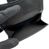 シャネル CHANEL スモールフラップウォレット AP0230 32番台 ブラック/GD金具 キャビアスキン レディース 三つ折り財布