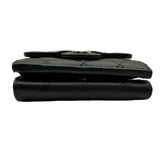 シャネル CHANEL スモールフラップウォレット AP0230 32番台 ブラック/GD金具 キャビアスキン レディース 三つ折り財布