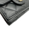 シャネル CHANEL スモールフラップウォレット AP0230 32番台 ブラック/GD金具 キャビアスキン レディース 三つ折り財布