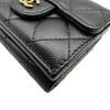 シャネル CHANEL スモールフラップウォレット AP0230 32番台 ブラック/GD金具 キャビアスキン レディース 三つ折り財布
