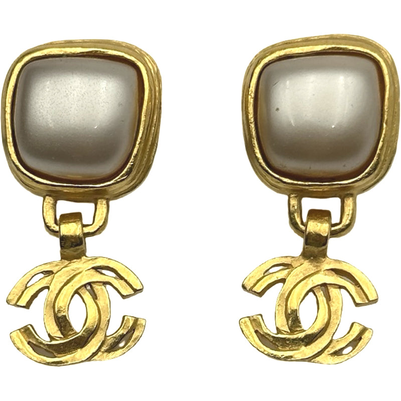 シャネル CHANEL ココマーク パールイヤリング ゴールド メタル 
