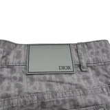 クリスチャン・ディオール Christian Dior オブリーク総柄コットンショートパンツ 483D009A3001 グレー コットン メンズ ショートパンツ