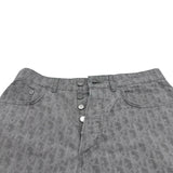 クリスチャン・ディオール Christian Dior オブリーク総柄コットンショートパンツ 483D009A3001 グレー コットン メンズ ショートパンツ