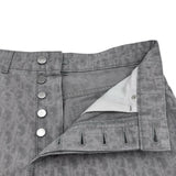 クリスチャン・ディオール Christian Dior オブリーク総柄コットンショートパンツ 483D009A3001 グレー コットン メンズ ショートパンツ