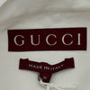 グッチ GUCCI ビジュー装飾長袖シャツ 793674 ホワイト コットン レディース 長袖シャツ