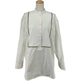 グッチ GUCCI ビジュー装飾長袖シャツ 793674 ホワイト コットン レディース 長袖シャツ