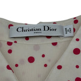 クリスチャン・ディオール Christian Dior BEE刺繍ドットノースリーブシャツ 141B60A6764 クリーム シルク レディース その他トップス
