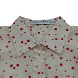 クリスチャン・ディオール Christian Dior BEE刺繍ドットノースリーブシャツ 141B60A6764 クリーム シルク レディース その他トップス