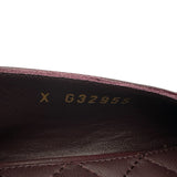 シャネル CHANEL ココマークチェーン装飾レザーローファー G32955 ボルドー レザー レディース ローファー