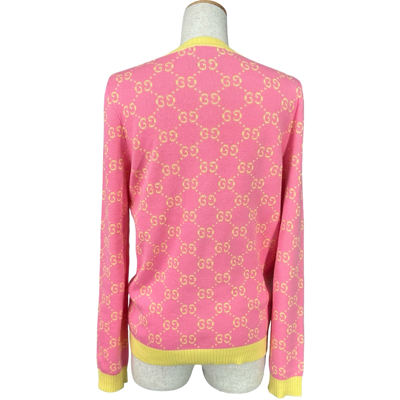 グッチ GUCCI GGジャガードニットカーディガン 501370 ピンク コットン レディース 半袖Ｔシャツ グッチ GUCCI GGジャガードニットカーディガン 501370 ピンク コットン