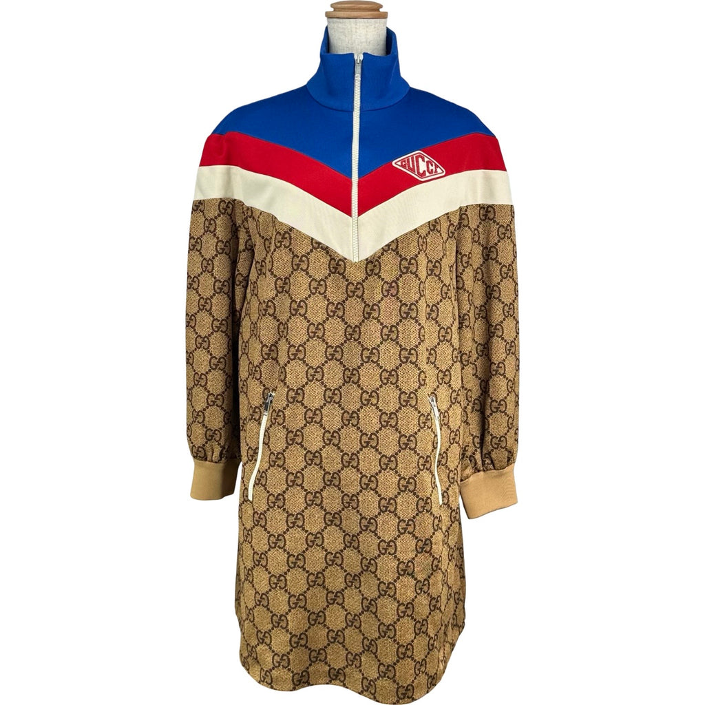 グッチ GUCCI GG総柄テクニカルジャージワンピース 526526 ブラウン