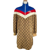 グッチ GUCCI GG総柄テクニカルジャージワンピース 526526 ブラウン ポリエステル レディース ワンピース