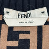 フェンディ FENDI FF総柄半袖ニットワンピース FZD707 ブラウン レーヨン レディース ワンピース