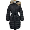 モンクレール MONCLER KHLOE ファー付ダウンコート ブラック ナイロン レディース その他アウター