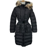 モンクレール MONCLER KHLOE ファー付ダウンコート ブラック ナイロン レディース その他アウター