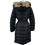 モンクレール MONCLER KHLOE ファー付ダウンコート ブラック ナイロン レディース その他アウター
