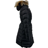 モンクレール MONCLER KHLOE ファー付ダウンコート ブラック ナイロン レディース その他アウター