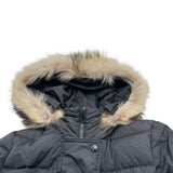 モンクレール MONCLER KHLOE ファー付ダウンコート ブラック ナイロン レディース その他アウター