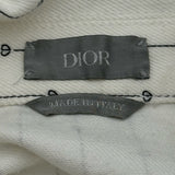 クリスチャン・ディオール Christian Dior ハートロゴジップアップデニムジャケット 213D486A5448 ホワイト コットン メンズ デニムジャケット