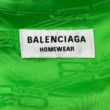 バレンシアガ BALENCIAGA BB総柄長袖シャツ 68131 グリーン レーヨン メンズ 長袖シャツ