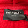 バレンシアガ BALENCIAGA Germany Kisses プルオーバーパーカー 761458 レッド コットン メンズ パーカー