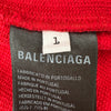 バレンシアガ BALENCIAGA Germany Kisses プルオーバーパーカー 761458 レッド コットン メンズ パーカー
