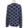 グッチ GUCCI GGジャガードニットセーター 692900 ネイビー ウール メンズ セーター