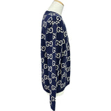 グッチ GUCCI GGジャガードニットセーター 692900 ネイビー ウール メンズ セーター