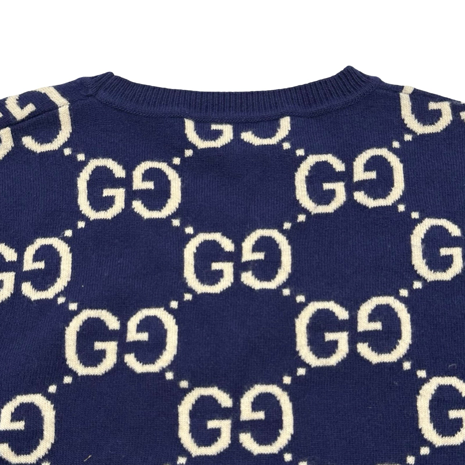 グッチ GUCCI GGジャガードニットセーター 692900 ネイビー ウール