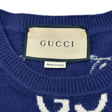 グッチ GUCCI GGジャガードニットセーター 692900 ネイビー ウール メンズ セーター